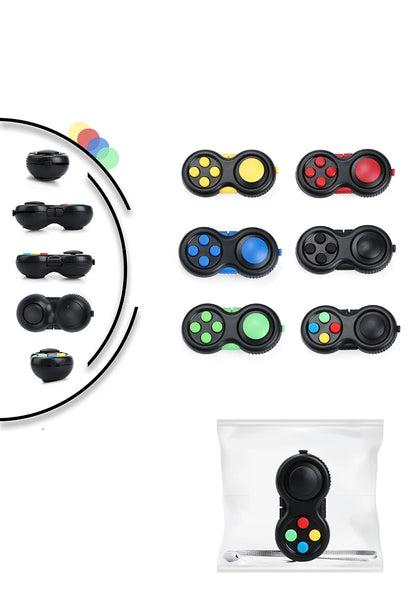 Nouveau contrôleur de jeu Fidget de qualité supérieure, jouet de mise au point en plastique ABS lisse, soulagement du stress, presser amusant, main chaude, cadeau interactif