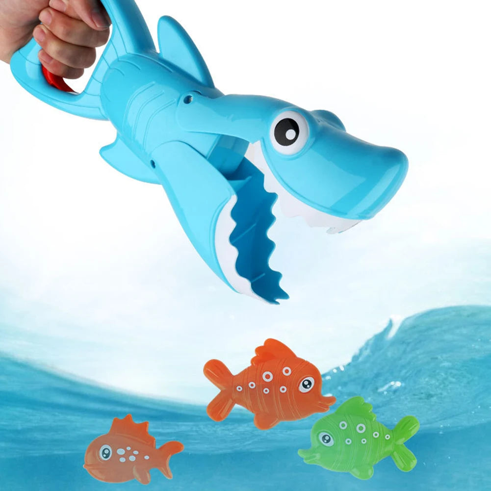 1 ensemble de jouets de bain amusants pour garçons et filles, jeu d'attrape-requins avec 4 poissons, puzzle de bain interactif, jouet d'eau de pêche