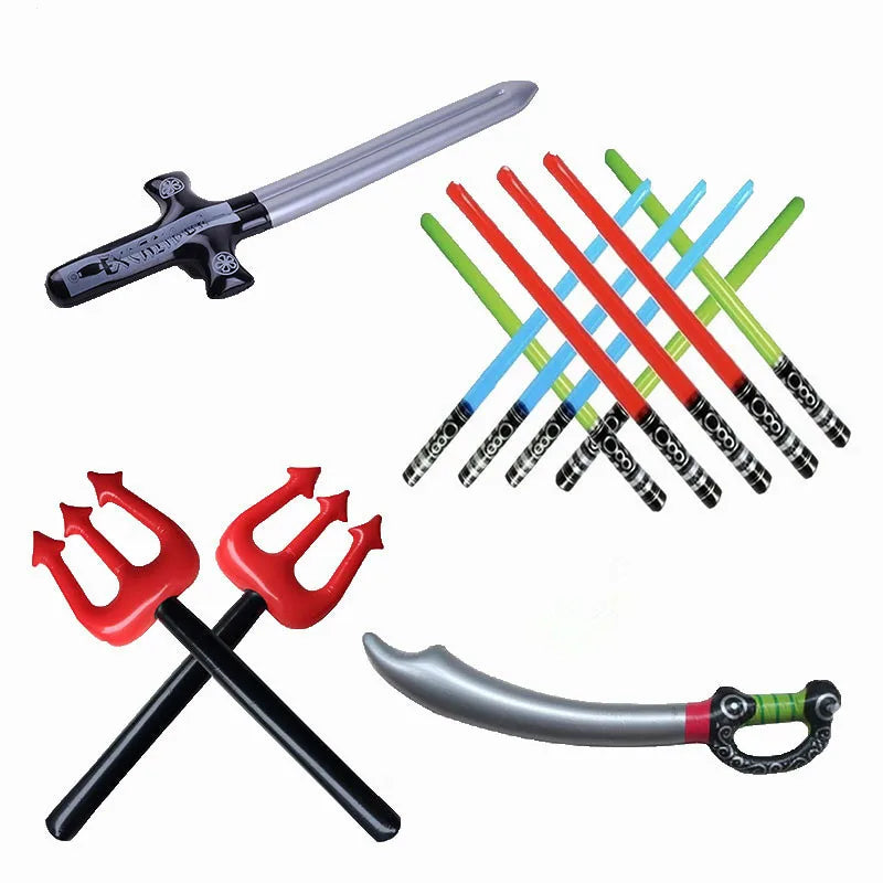 10PCS Random Color Inflatable Swords Jumbo Non-luminous toys Instruments For Children Party Kids Gift Child Concert Swords Toys