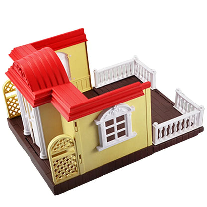 Jouets de simulation pour enfants 1:12 Foresr Animal Family Villa Dollhouse Furniture Bed Desk Miniature House Play House Toys Gifts