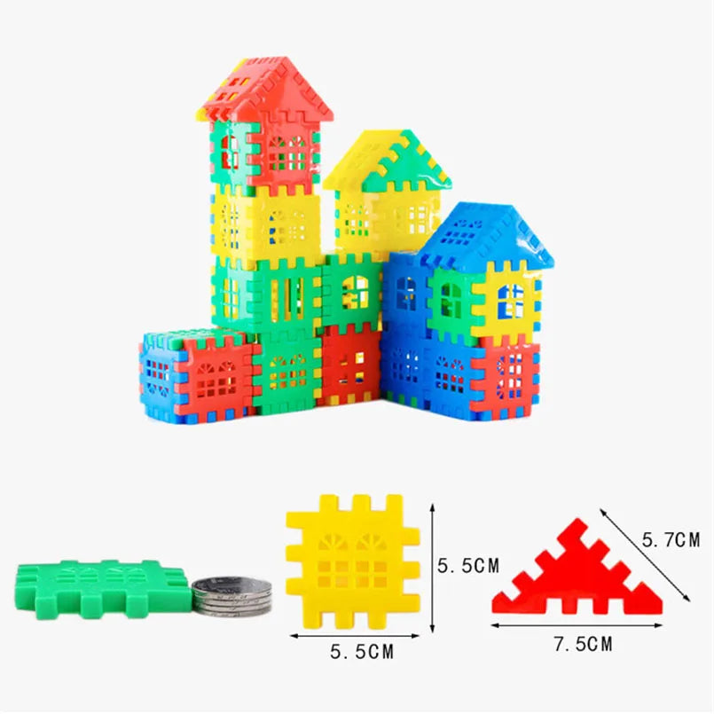 100/140 pièces blocs de construction en plastique briques jouet pour bébé enfants drôle éducatif coloré maison bloc jouets enfants cadeau de Noël