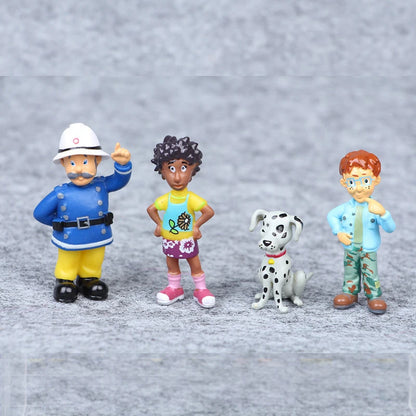 Lot de 12 figurines de pompiers en PVC, dessin animé Sam le pompier, jouets pour garçons et filles, cadeau d'anniversaire ou de Noël pour enfants