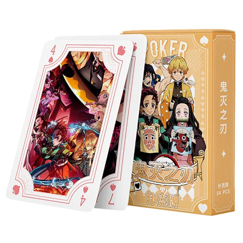 Cartes à jouer Demon Slayer Poker Jeux de société Jouets animés Cartes à jouer Manga Jeux de Jujutsu Loisirs Divertissement Originalité