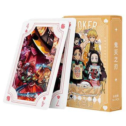 Cartes à jouer Demon Slayer Poker Jeux de société Jouets animés Cartes à jouer Manga Jeux de Jujutsu Loisirs Divertissement Originalité