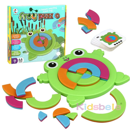 Children Frog Puzzles Preschool Tangram Puzzle Educational Frog Puzzles Toy Jigsaw Toys for Boys Girls