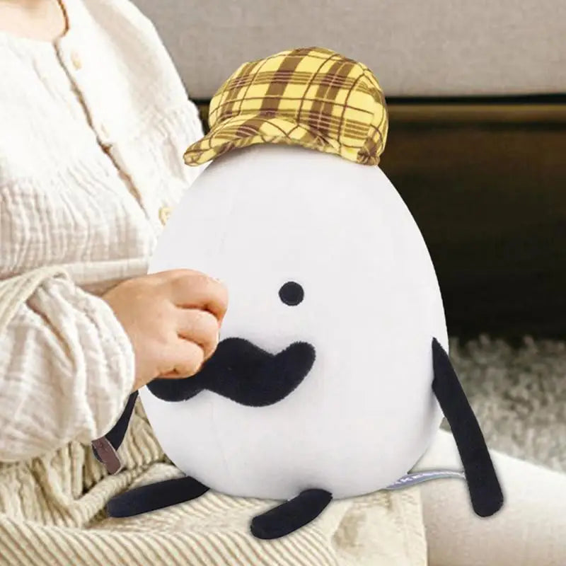 Detective Egg Plush Toys 25cm Stuffed Plushies Cartoon Doll Pillow Game Peripherals Doll for Fans Kids Christmas Birthday Gifts