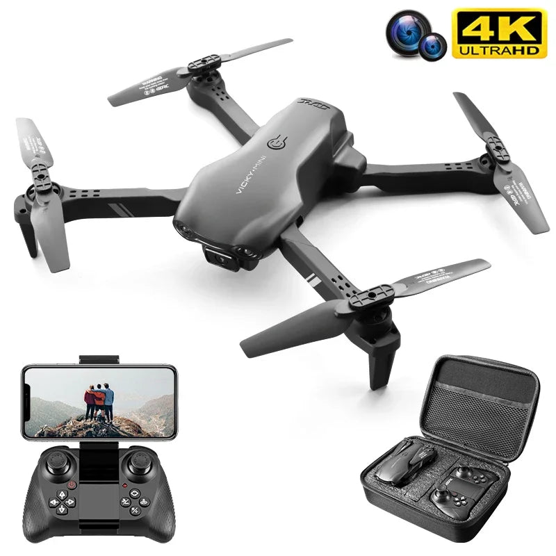 Nouveau Mini Drone V13 4K HD Professionnel Avec Double Caméra 1080P 2.4G WIFi FPV Drone Pliable RC Quadcopter Cadeau Jouet