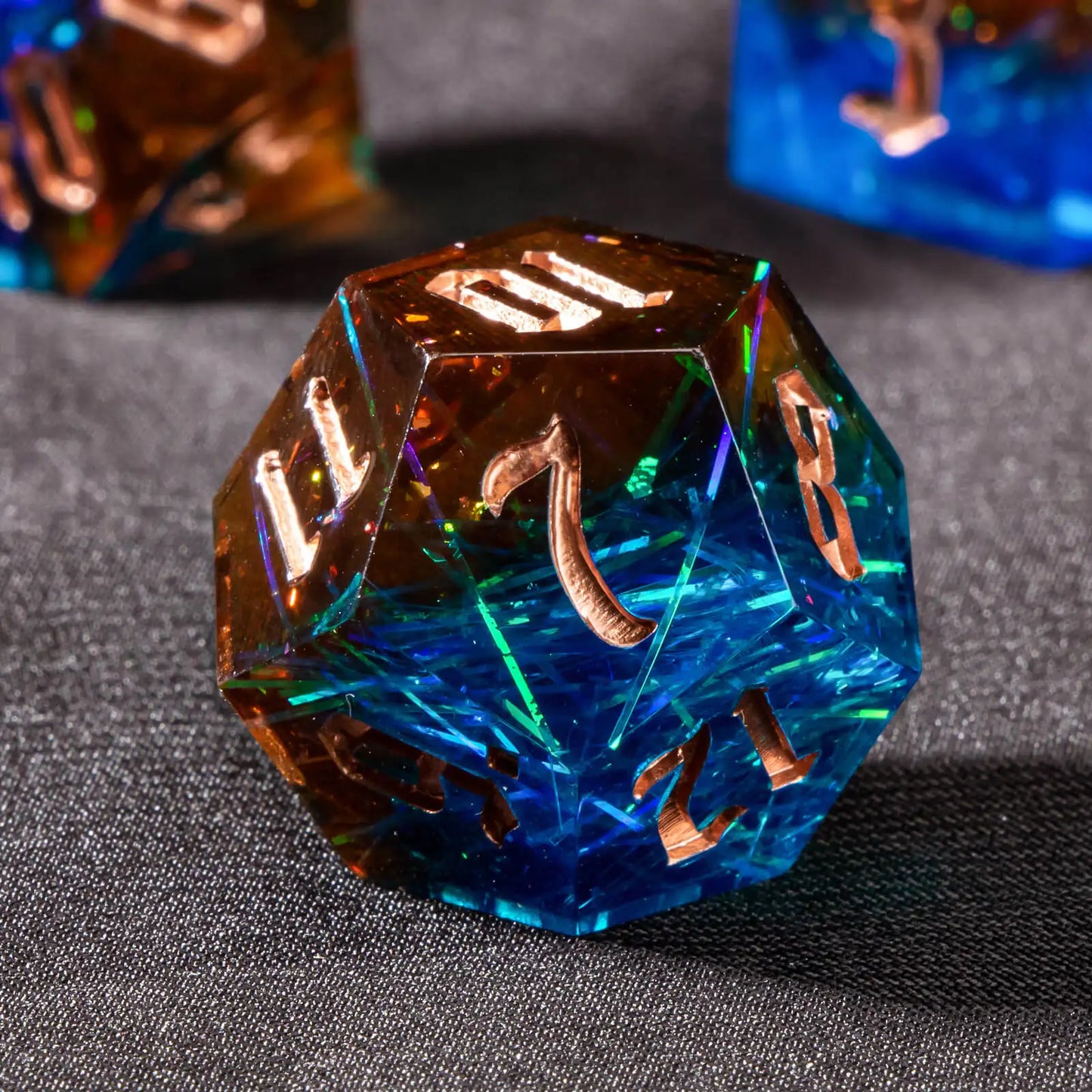 KERWELLSI DND Sharp Edge Resin Dice Set, Dungeon and Dragon D&D Dice Set for Role Playing, RPG Polyhedral Dice Set, D and D Dice