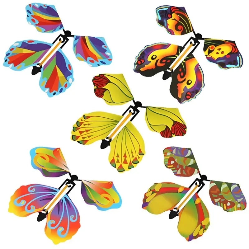 Mariposa mágica voladora, juguete de hada voladora con cuerda, banda de goma, marcador para fiesta, regalo divertido, herramientas para trucos de magia