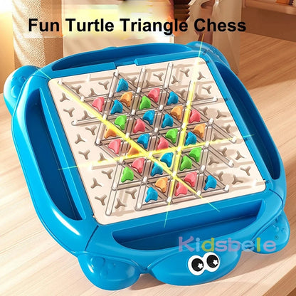 Triangle Chess Board Game Interactive Plug-In Game Strategy Pegboard Game Family Triangle Board Game