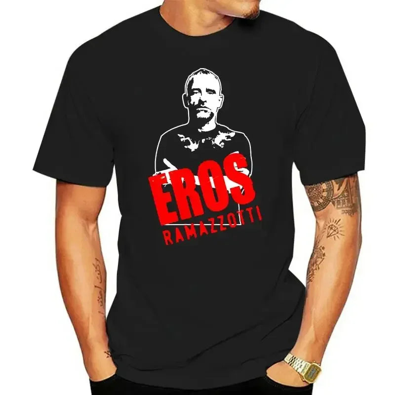 CAMISETA EROS RAMAZZOTTI rock vasco pausini ligabue Cool Casual pride camiseta hombres Unisex nueva moda camiseta tamaño suelto