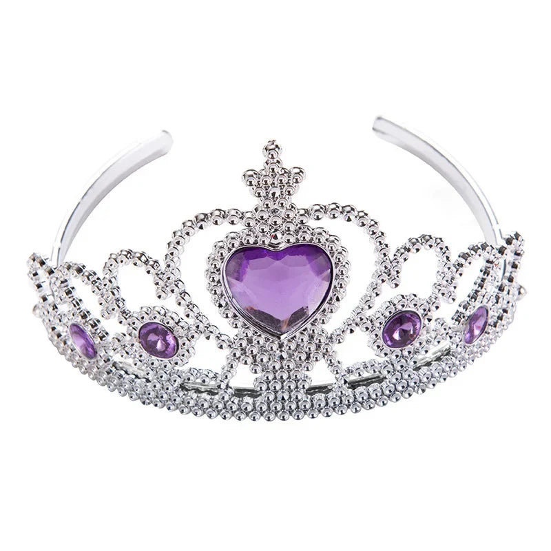 Conjunto de 2 tiaras de princesa, accesorios de joyería para niños, tiara + varitas mágicas, regalo para fiesta de Navidad, festival, tocados para niñas