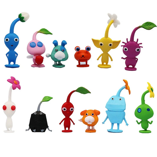 6/12 piezas/set juego Anime PIKMIN figura Capitán Olimar PIKMIN figura de acción PVC colección modelo muñeca juguetes para niños regalos de cumpleaños