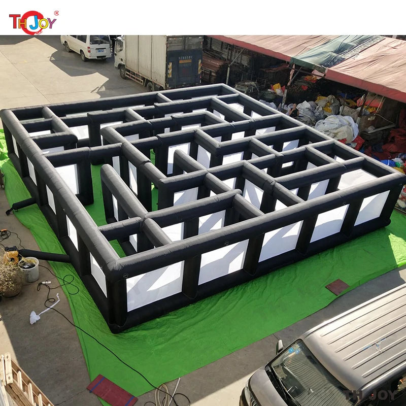 Fast Air shipping 10x10m giant inflatable maze haunted for sale customized labyrinth inflatable maze game for sale