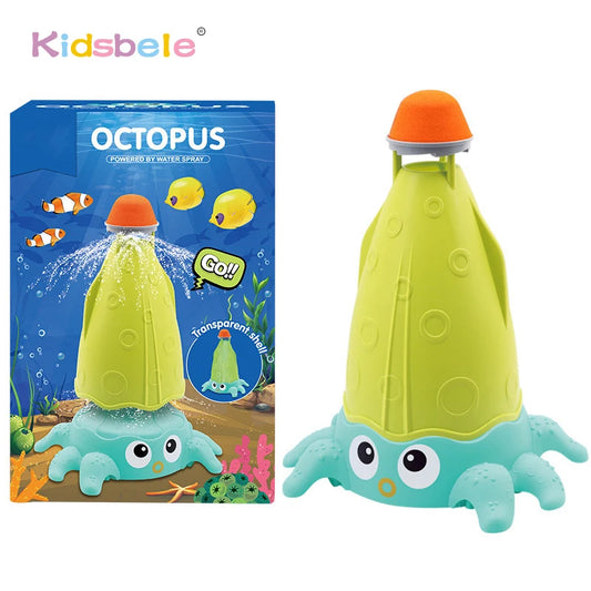 Octopus Water Rocket Outdoor Sprinkler Toy Summer Cooling Yard Games Funny Water Spray Toy Water Pressure Lift Sprinkler Toy