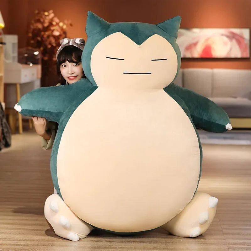 Housse de canapé géante en peluche Pokémon Snorlax 160 cm/150 cm, oreiller Snorlax avec fermeture éclair pour cadeau