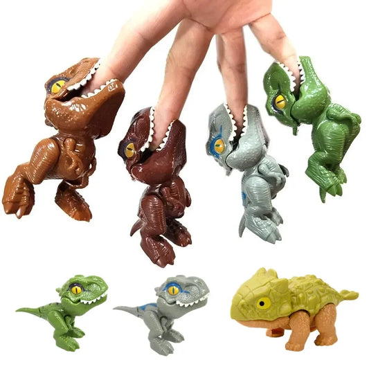 Dinosaure Jurassique Doigt Triceratops Tyrannosaure Modèle Jouets pour Enfants Créatif Doigt Mordant Dinosaures Jouet Interactif Garçon Cadeau