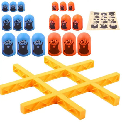 2024 Nuevo juego de mesa TicTac Toe con dibujos animados para entrenar el pensamiento Gobblets Gobblers, juego de estrategia Big Eat Small, juguete educativo para niños