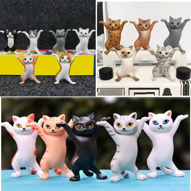 11 modèles de figurines de chat dansant, décoration d'animation, modèle de chat, jouet de mode, chat enchanteur, capsule, poupée, décoration de gâteau