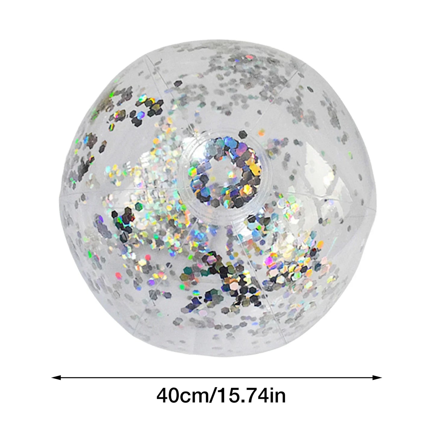 Ballon de plage gonflable à paillettes de 16 pouces, jeu d'eau d'été, balles à paillettes, piscines extérieures, jouets de fête, sports nautiques pour enfants et adultes