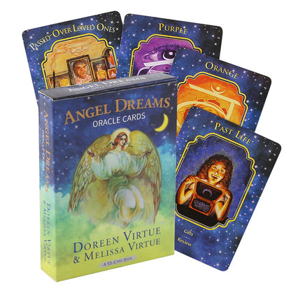 Cartes Oracle de Message Magique de Rêve d'Ange Cartes de Tarot de Divination Mystérieuses Cartes de Jeu de Société Anglaises pour Enfants