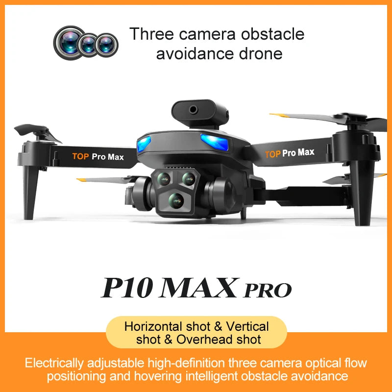 El nuevo dron P10 Max 2024 viene con cámara y un cuadricóptero RC plegable dual de alta definición con WiFi FPV y mantenedor de altura P10max