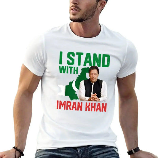 Estoy con Imran Khan Camiseta de verano, ropa personalizada, camisetas para hombre