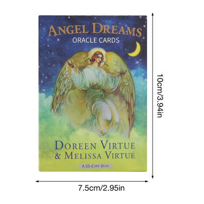 Cartes Oracle de Message Magique de Rêve d'Ange Cartes de Tarot de Divination Mystérieuses Cartes de Jeu de Société Anglaises pour Enfants