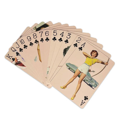 Belle collection de jolies filles jouant aux cartes Jeu de poker 54 cartes toutes différentes Vintage Rétro Classique Pin Up Girls Jeux de cartes