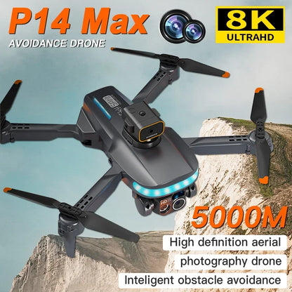 2024 NUEVO P14 Mini Drone 4k Profesional 8K HD Cámara Evitación de Obstáculos Fotografía Aérea Flujo Óptico Cuadricóptero Plegable