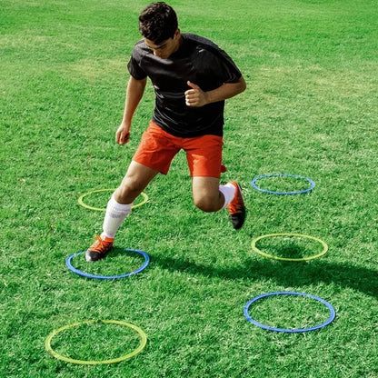 5/12 piezas de anillo de entrenamiento de agilidad duradero, anillo de entrenamiento de agilidad de velocidad de fútbol portátil, equipo de entrenamiento de fútbol deportivo