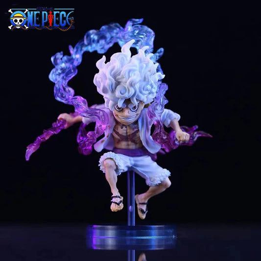 Figurine d'anime One Piece Luffy 10 cm GEAR5 Sun God Nika Luffy figurines d'action PVC Collection modèle poupée jouets enfants cadeaux d'anniversaire