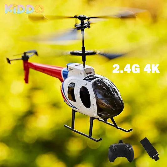 Hélicoptère RC Militaire 4CH Lumières LED Caméra 4K Maintien d'altitude Hélicoptère Télécommandé Pour Adultes Anniversaire Enfants Cadeaux Jouets