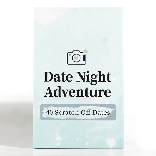 Date Night Advanture 40 cartes à gratter pour les couples, cadeau romantique, jeu de cartes amusant et aventureux