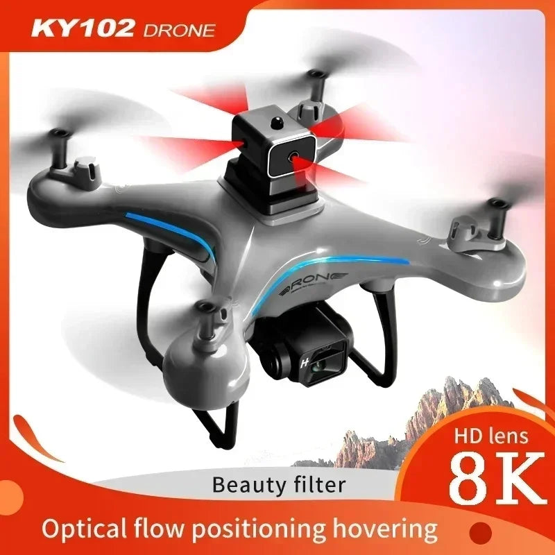 KY102 Drone 8K Professional HD Dual Camera Aerial Photography Obstacle Avoidance Optical Four-Axis RC Aerocraft Toy