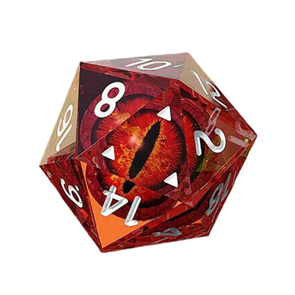 Nouvelle vente chaude pour D&amp;D dés en résine 7 pièces Thrill Eye Dice Set Single Dragon Eye Dice Replacement pour DND Tabletop Games Role-Playing