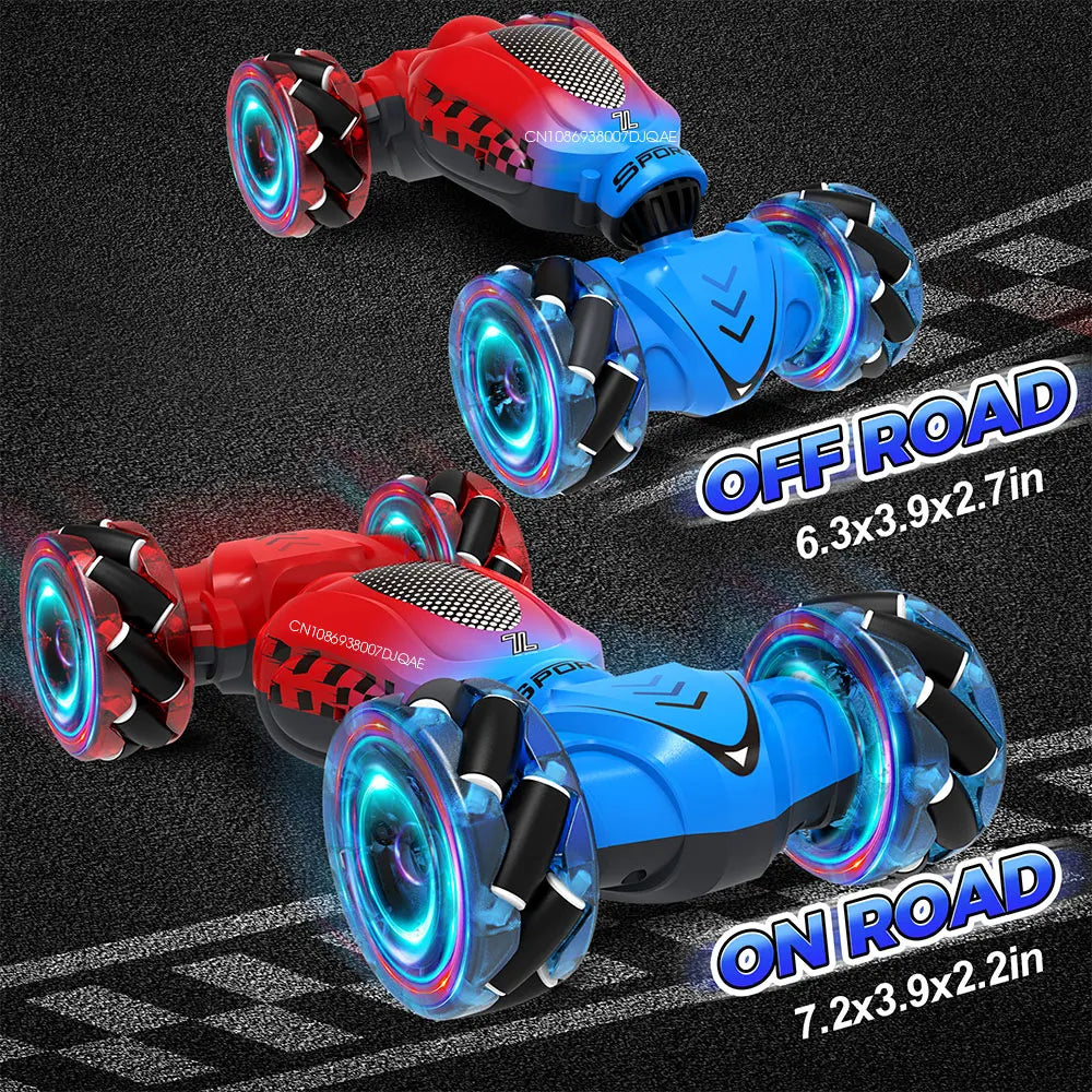 2024 más nuevo RC Stunt Car Toy de doble cara 2.4G Watch Gesture Control remoto Twist Car 360 ° giratorio Drift Climbing Car regalo para niños