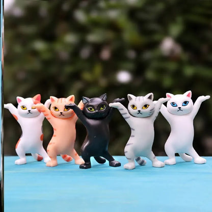 11 modèles de figurines de chat dansant, décoration d'animation, modèle de chat, jouet de mode, chat enchanteur, capsule, poupée, décoration de gâteau