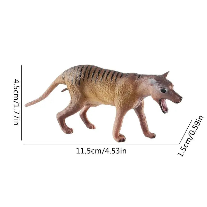 Figurines d'action de loup de simulation, animaux sauvages, jouets pour enfants, cadeaux, modèles de loup à crinière thylacine réalistes, jouet de collection