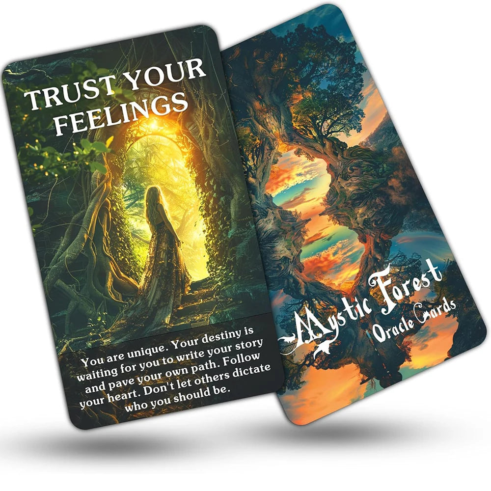 Tarot Cards, Mystic Enchanted Forest Oracle Cards, Mystical Guidance and Inspiration from Nature's Magical Realm, for Beginners