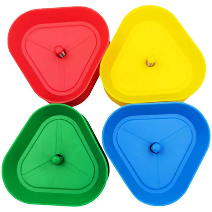 Juego de 4 soportes para cartas de juego con forma de triángulo para personas perezosas, asiento de póquer, soporte para cartas de juego de mesa para niños y personas mayores, manos libres