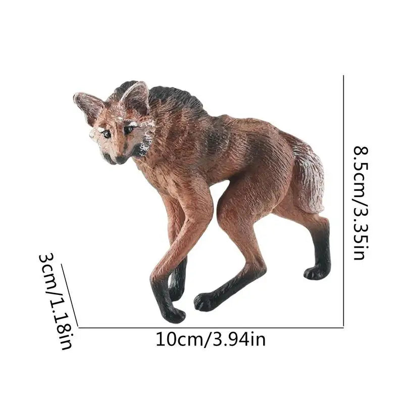 Figurines d'action de loup de simulation, animaux sauvages, jouets pour enfants, cadeaux, modèles de loup à crinière thylacine réalistes, jouet de collection