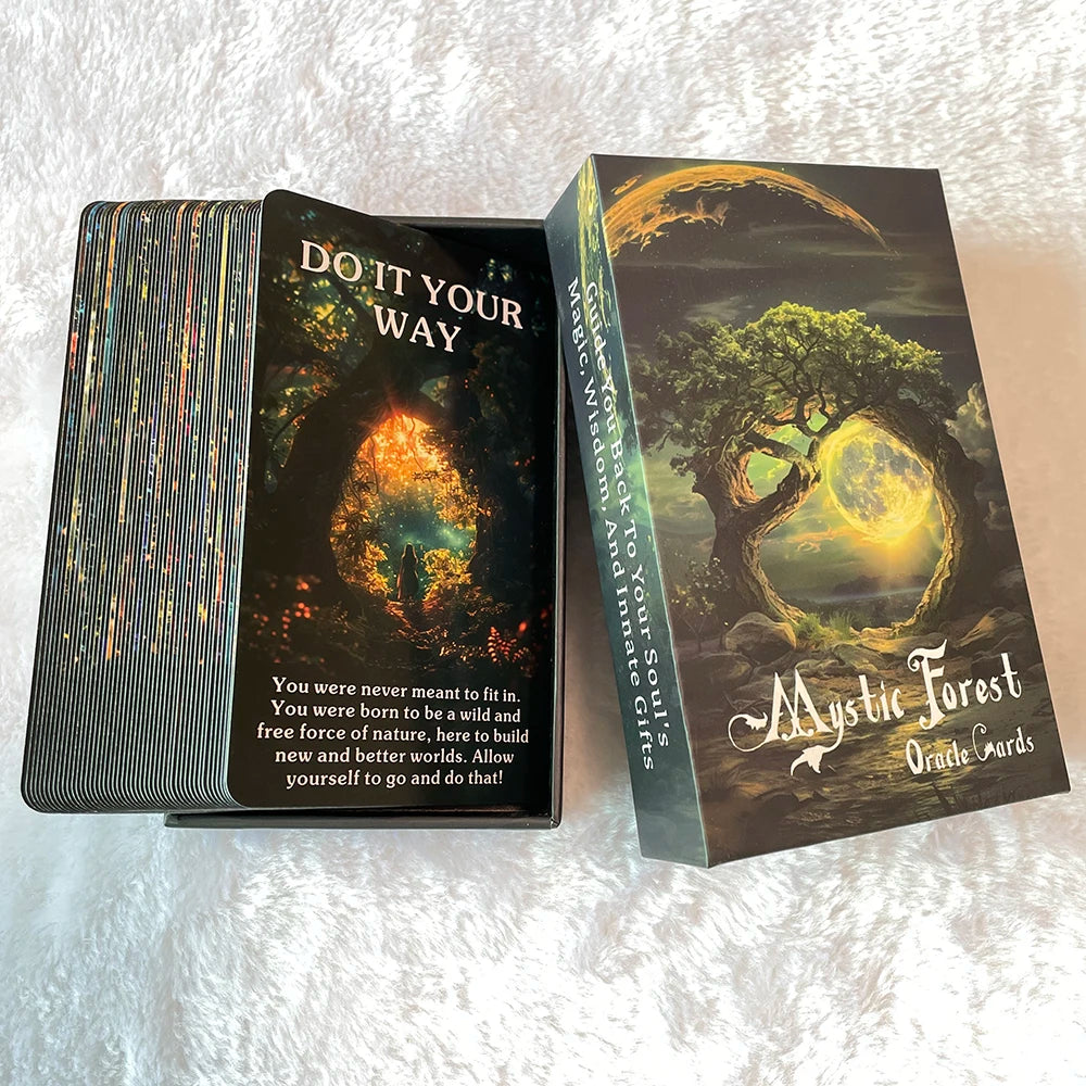 Tarot Cards, Mystic Enchanted Forest Oracle Cards, Mystical Guidance and Inspiration from Nature's Magical Realm, for Beginners