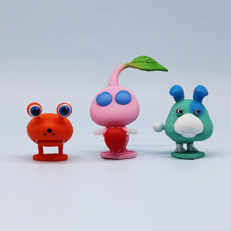 6/12 piezas/set juego Anime PIKMIN figura Capitán Olimar PIKMIN figura de acción PVC colección modelo muñeca juguetes para niños regalos de cumpleaños