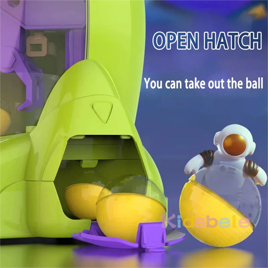 Claw Machine Portable Cute Colorful Shape Space Claw Machine For Kids For Tabletop Rocket Ball Machine Toy