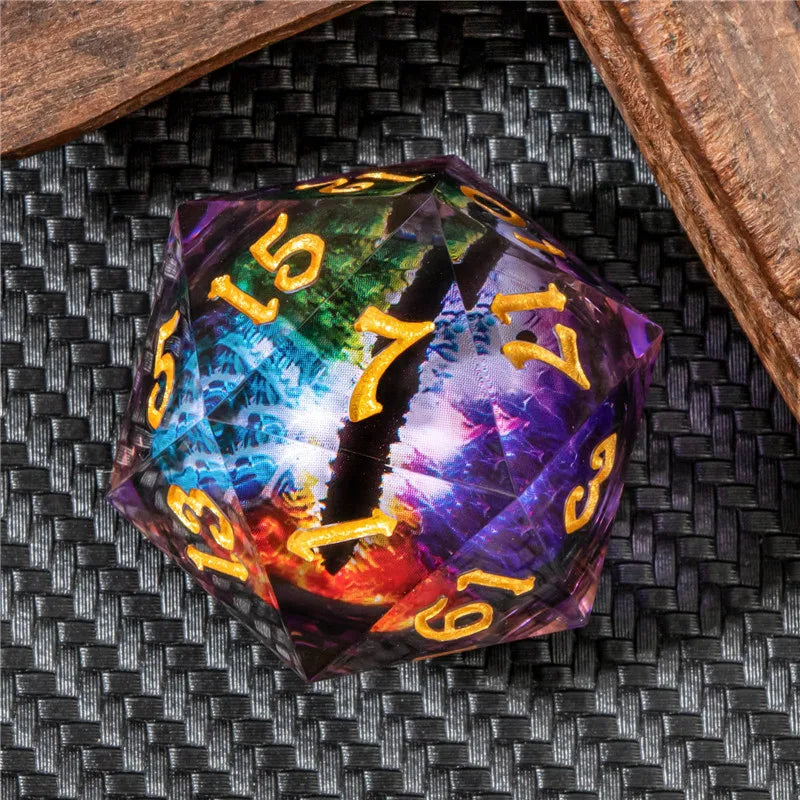 Dados D20 individuales de 33 mm con ojo de observador de KERWELLSI, dados DND D&amp;D de 20 caras para Dungeon and Dragon, dados para juegos de rol, dados D y D