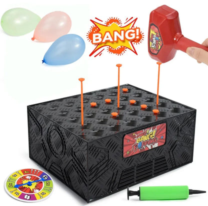 Juego de mesa Whack a Balloon, caja explosiva reutilizable, juego de globos para la familia, divertidos y complicados juegos de escritorio con globos explosivos