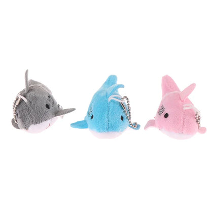 Porte-clés en peluche en forme de requin mignon, pendentif, dessin animé, animal de l'océan, petit requin, doux, en peluche, porte-clés, breloques pour sac à dos, décoration de sac, cadeau