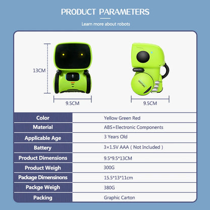 Robot de juguete con control de voz, robot interactivo, lindo juguete, robot inteligente para niños, baile, comando de voz, control táctil, juguetes, regalos de cumpleaños