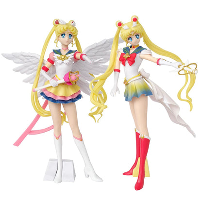 Figurine d'anime Sailor Moon Tsukino Usagi Eternal Tiare PVC Gâteau Ornements Poupée Collection Jouets Tsukino Usagi Action Figurine Modèle